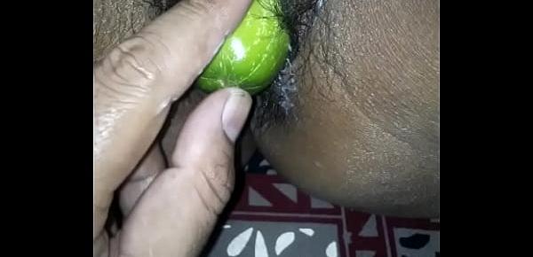  Desi wife eating cucumber